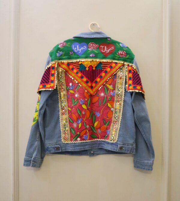 Embellished Painted Truck Art Denim